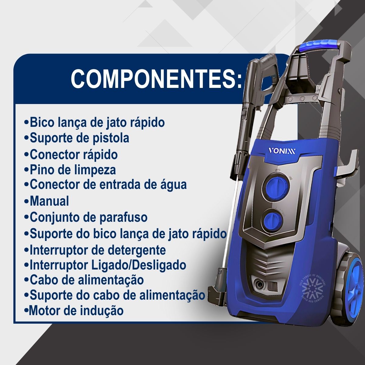 Lavadora de Alta Pressão Pro Motor de Indução 2100w Super Profissional - Imagem 3