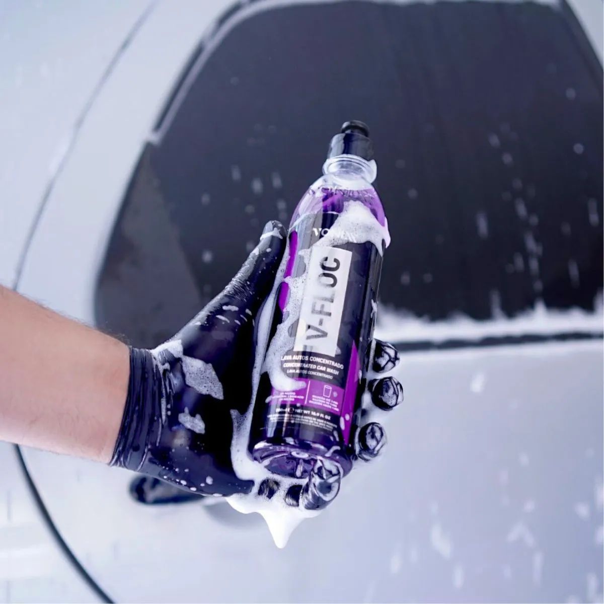 V-Floc 500ml Shampoo Neutro Automotivo Lava Autos Detergente para o Carro Moto Caminhão - Imagem 2